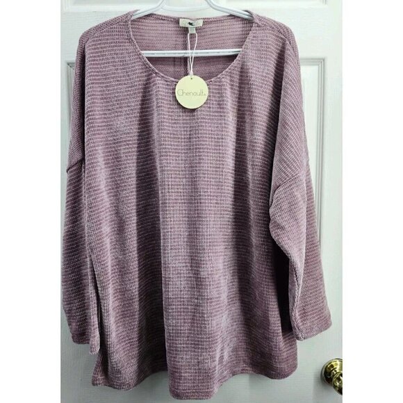 Chenault Chenille Dusty Rose Pullover Sweater 2X - Picture 1 of 7